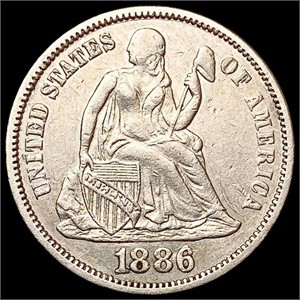 1886 Seated Liberty Dime CLOSELY UNCIRCULATED