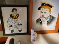 Clown mik glas  & pictures