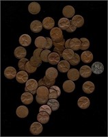 Wheat Pennies (53 in lot)