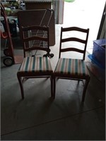 2 MATCHING WOOD CHAIRS