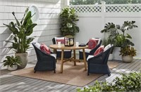 Chairs Only Hampton Bay Ryland 4-Piece Wicker Outd