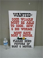 LG. METAL WANTED SIGN