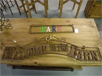 Welcome to the Barn & Colorful Barn Sign