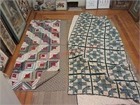 2 quilts, machine stitched