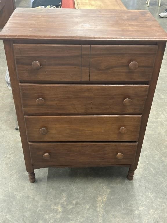 Antique Solid Wood 41x30 4 Drawer Dresser