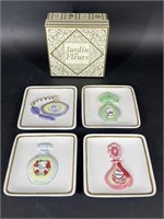 Jardin de Fleurs 4 Ceramic Perfume Plate Set