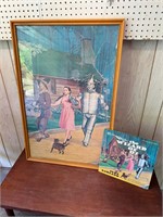 1970's Wizard of Oz Movie Poster & Vinyl Record