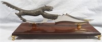 FANTASY DRAGON KNIFE WITH WOOD STAND