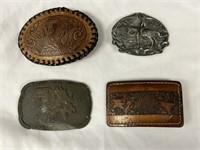 4 Collectible Belt Buckles