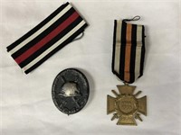 German WWI Military Wound & Hindenburg Cross Medal