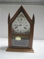 Linden Wooden Mantel Clock w/Key