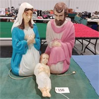 Mary, Joseph and Baby Jesus Blow Molds