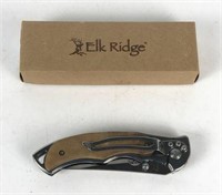 Elk Ridge Wood Handled Pocket Knife with Clip
