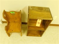 Lot 198  Wooden Children’s Chair and Shelf.