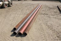 (4) Approx 38FT 6" x 6 5/8" OD Steel Pipe - Unused