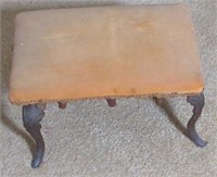 Upholstered Clawfoot Foot Stool 6"x12"x8"