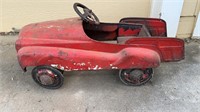 Antique 1940 pedal car red metal with wings