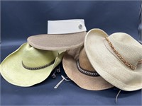 (4) Ladies Straw Hats