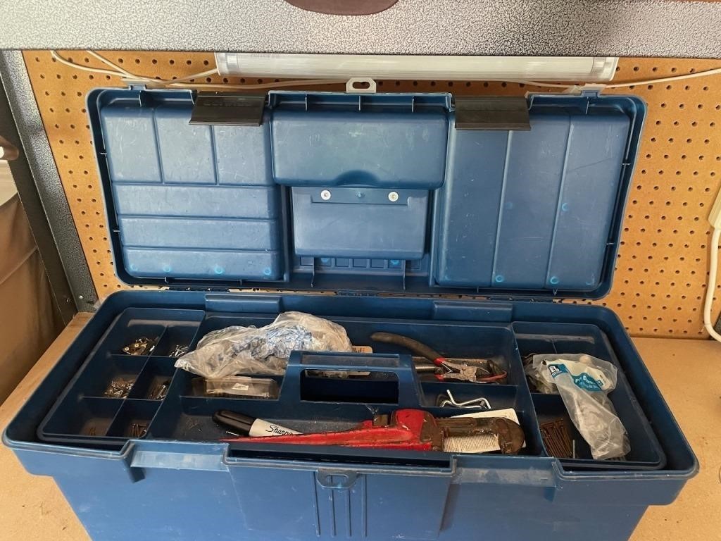 Hard Plastic Contico Toolbox w/ Asst. Tools