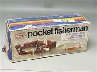 vintage Popeil pocket fisherman in original box