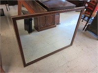 Large Wooden Framed Wall Mirror