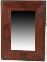 WALL MIRROR WITH CONCAVE WOOD FRAME