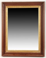 WALL MIRROR WITH GOLD ACCENTED WOOD FRAME