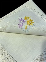 Hand Embroidered Table Cover & Napkins