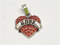 Crystal Heart Hope Pendant NEW