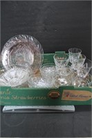 GOOD MIX OF CLEAR DISHWARE