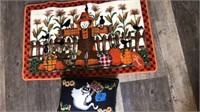 NEW Autumn rug and halloween pillow