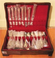 54 pc. Rodgers Silver Plated Silverware Set in Box
