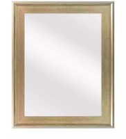 23in Two-Tone Framed Mirror Silver, Fog-Free