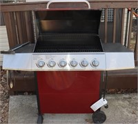 Expert 6 Burner Gas Grill w/ Cover & Grill Tools