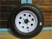 ST175/80 D13 TRAILER TIRE MOUNTED ON RIM