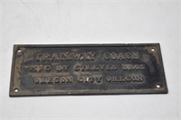 Trailway Coach Mfg. By Steeves Bros Sign