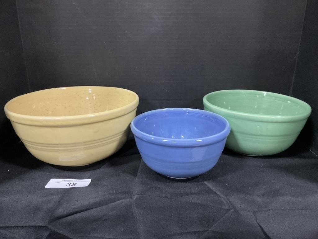 Vintage Stoneware Mixing Bowls, Seville.