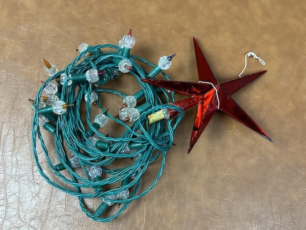 Vintage Christmas Star and Lights