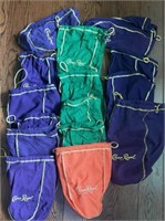 Crown Royal Lot 16 Liquor Felt Bags w Rare Orange