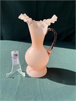 Fenton Pink Glass Pitcher