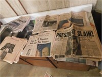 old newspapers & chair