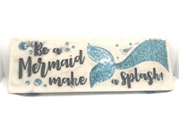 Mermaid Desk Sign 8 x 3"