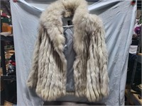 Authentic Silver Fox fur coat