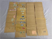 80 Envelopes Of Vintage Stamps