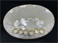 Abalone shell place setting for 6