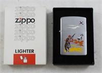 1967 FIRED ZIPPO HUNTER AND DOG LIGHTER
