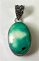 Large Alpaca Turquoise Pendant 14 Grams