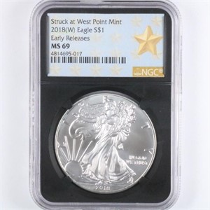 2018-(W) Silver Eagle NGC MS69