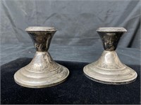 Sterling silver candleholders by rank M whiting
