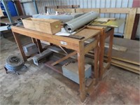 2 Timber Work Benches 2000x500x1050mm Each